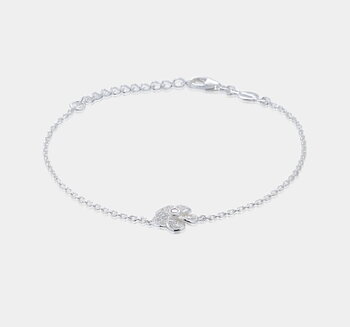 Silver bracelet Rose Sparkling