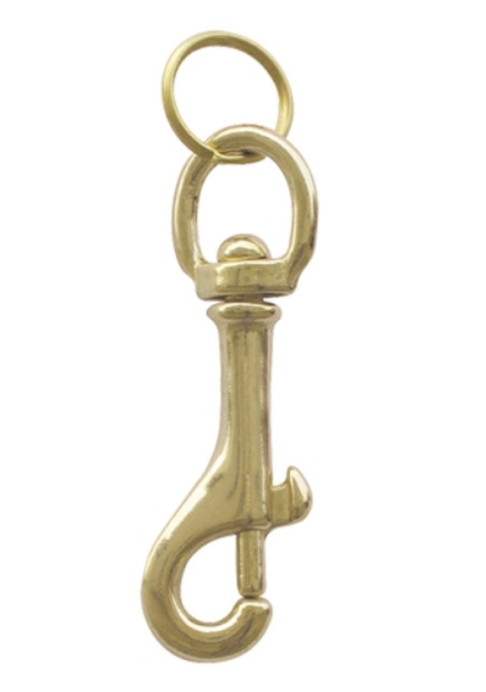 Nyckelring Karbinhake mässing    8,5x7cm