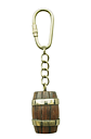 Nyckelring Krut tunna trä/mässing    10,5x4cm
