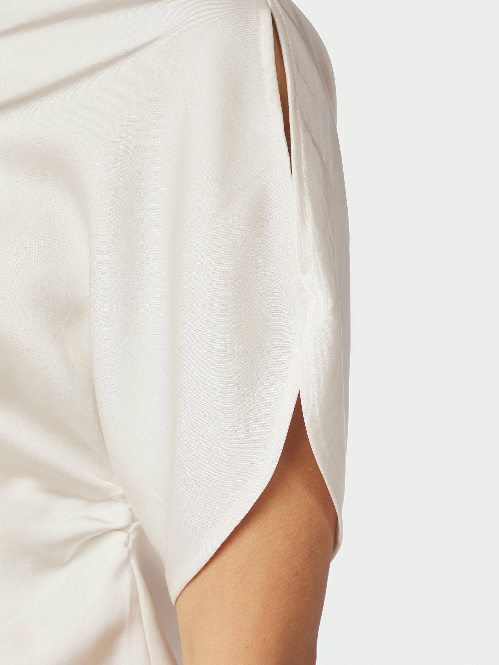 Neo Noir Anelle Heavy Sateen Blouse Pearl - 6