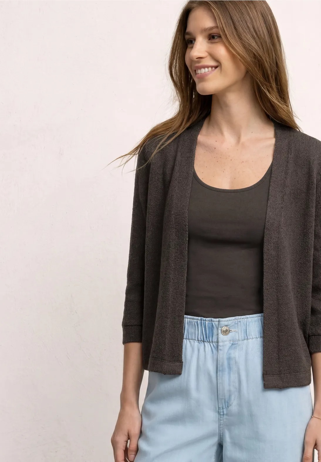 SOL LTD QR Open Summer Knit - Espresso Brown - Street One