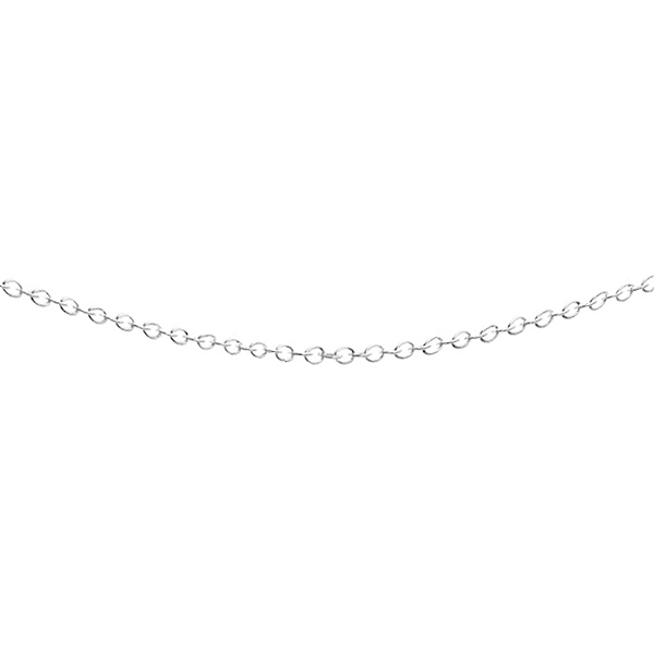 Mjótt ankrað keðja úr sterling-silfri, 110 cm