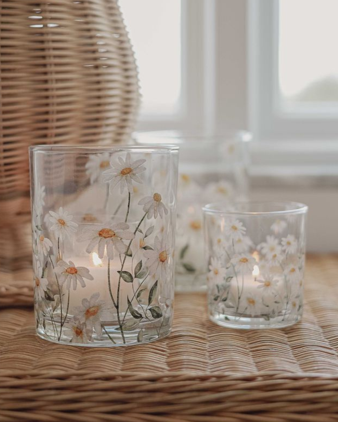 Daisy candle lantern large - Majas Cottage