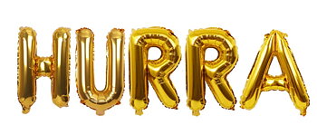 Ballonggirlang "HURRA" - Guld