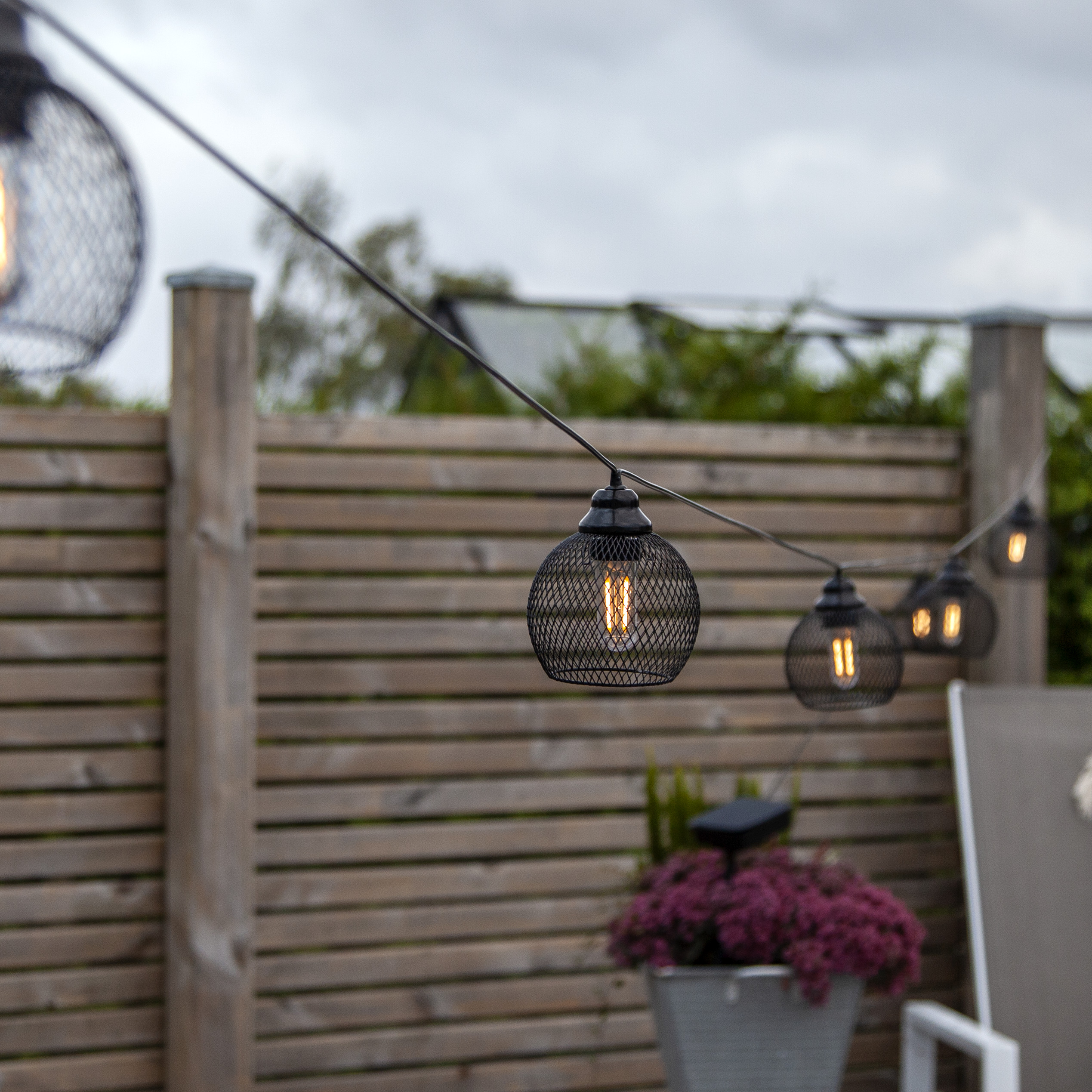 Solcellsslinga Sun med 8 lampor. Solcellslampor 700 cm