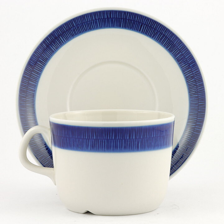Hertha Bengtsson (Koka 1953) Teacup with Blue Linear Decor 12 cm  [Sample Images] 