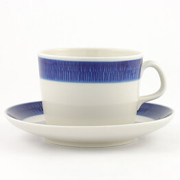 Hertha Bengtsson (Koka 1953) Teacup with Blue Linear Decor 12 cm  [Sample Images] 