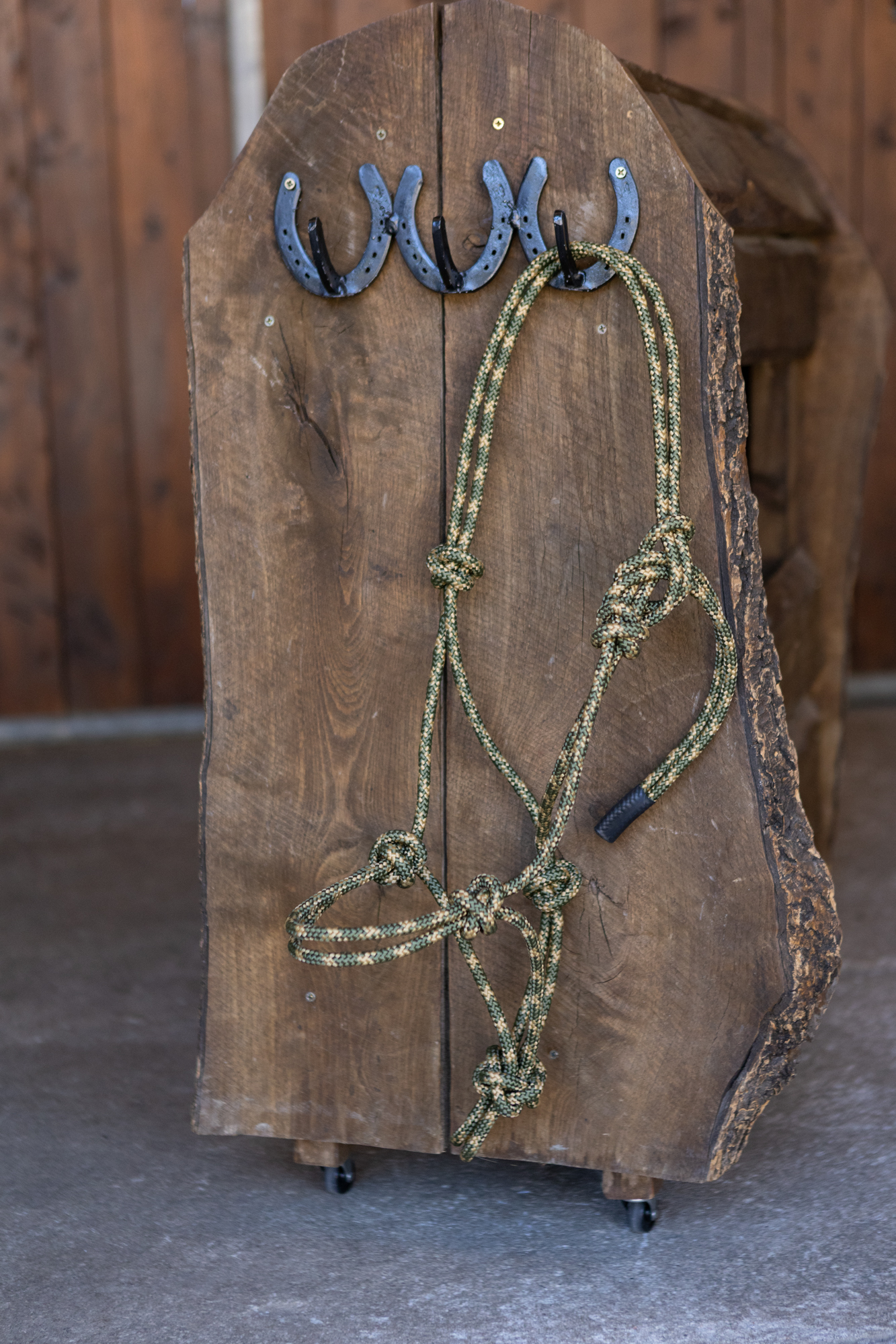 All That Stiff Rope Halter Olive/Tan