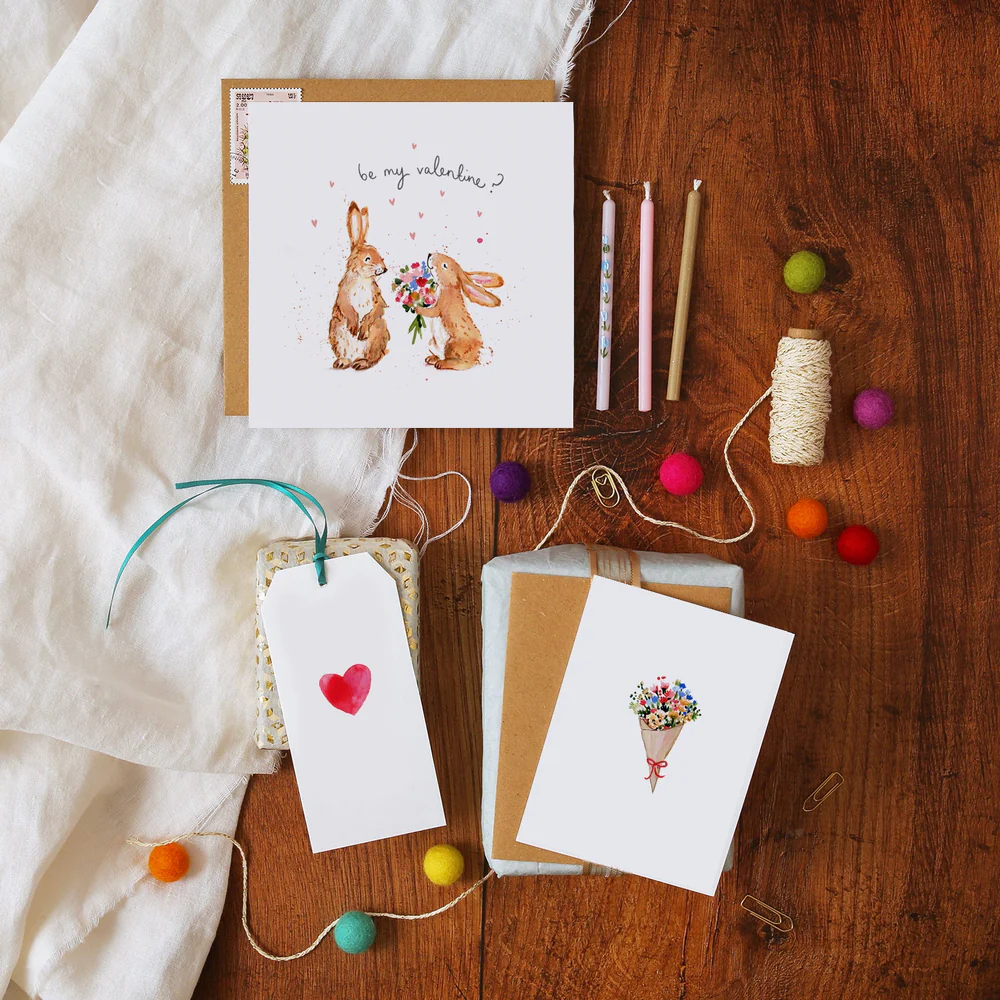Brown Paper Bouquet, Mini Card - 2