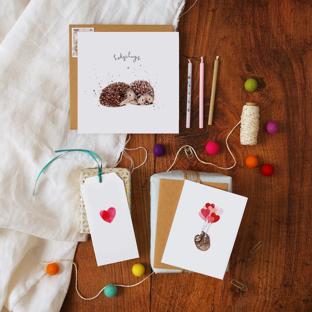Sloth And Heart Balloons, Mini Card - 2