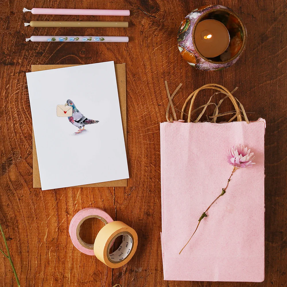 Pigeon Love Note, Mini Card - 2