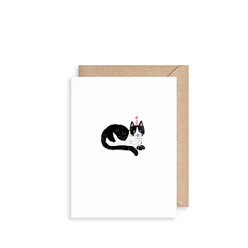 Black And White Cat, Mini Card