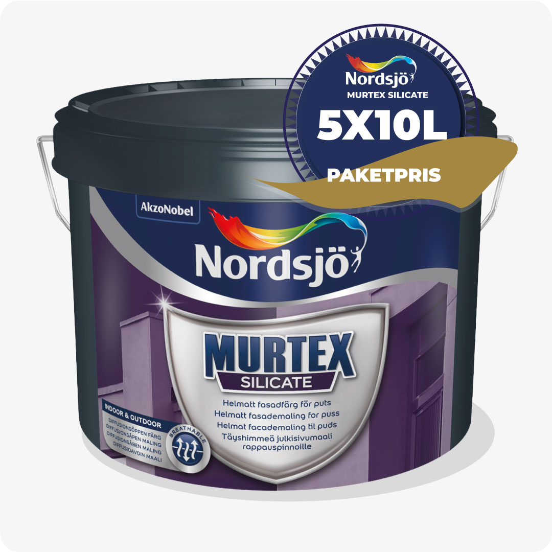 PAKET! FASADFÄRG MURTEX SILICATE, 50 L