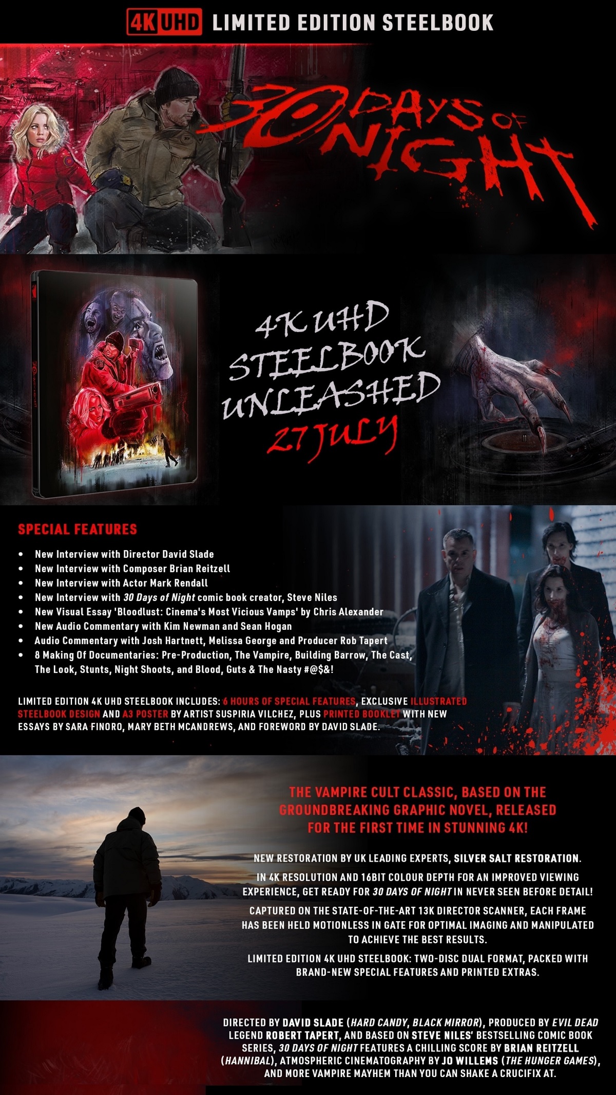 30 Days of Night (Limited Edition Steelbook) (ej svensk text) (4K Ultra HD + Blu-ray) - 3