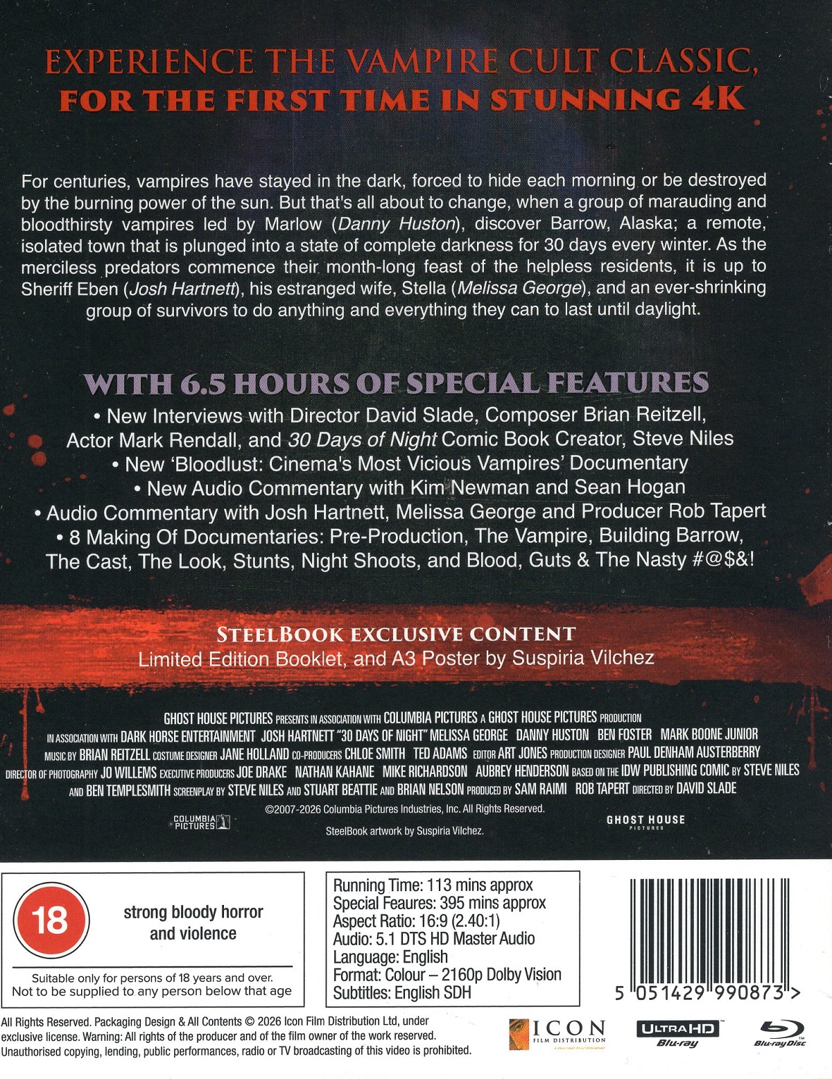 30 Days of Night (Limited Edition Steelbook) (ej svensk text) (4K Ultra HD + Blu-ray) - 2