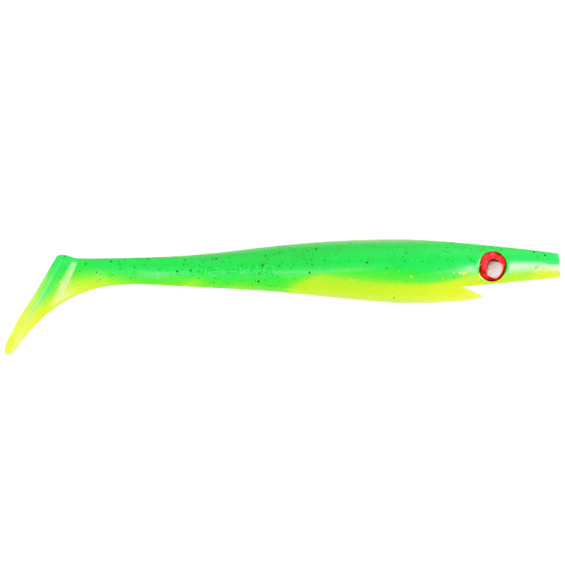 The Pig Shad Nano is a 15cm long soft plastic jig inspired by the classic jerkbait The Pig. It has a seductive rolling action and suits pike and zander