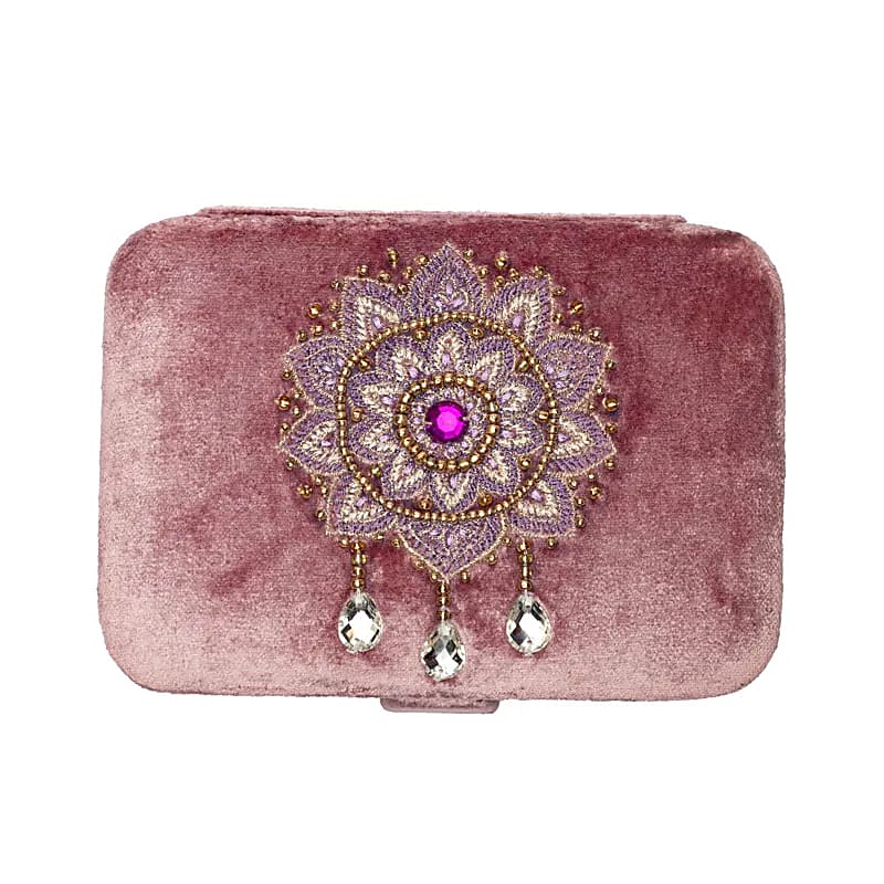 Smycken / tarotask sammet lila med Mandala - 3