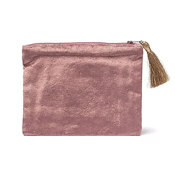 Sammetspåse med dragkedja lila med Mandala