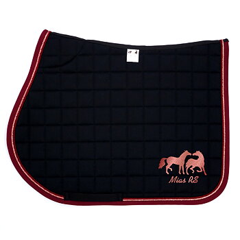 Hoppschabrak Svart DD, vinröd/koppar