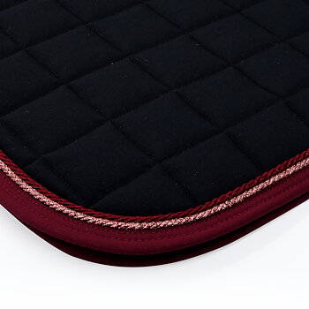 Hoppschabrak Svart DD, vinröd/koppar