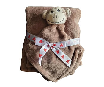 Pläd och blankey set, apa