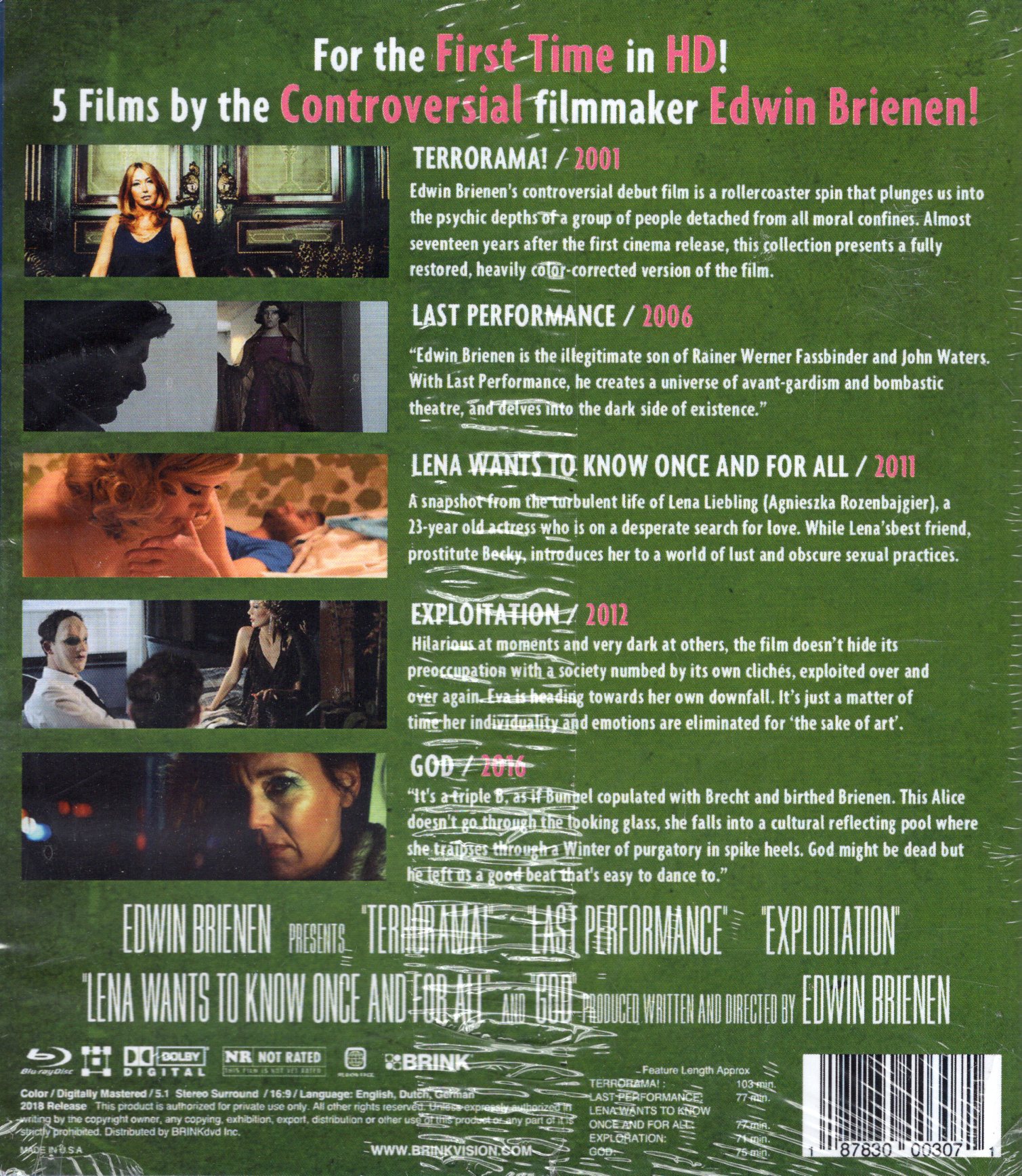 Edwin Brienen Collection (ej svensk text) (Blu-ray) (OBS! Region A) - 2