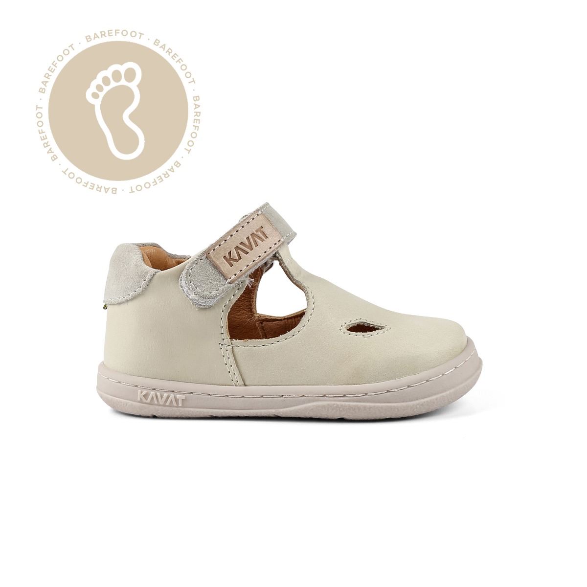 Kavat Barnskor Almbro Barefoot Off White - 10