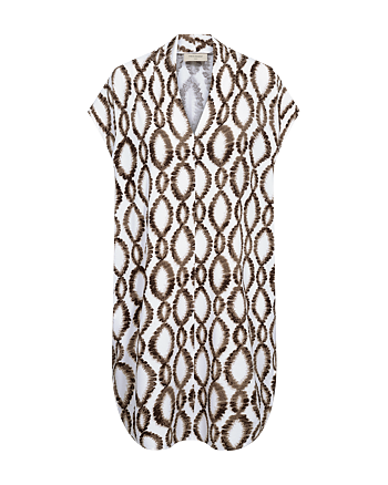 Floi dress - Coffe bean/white 