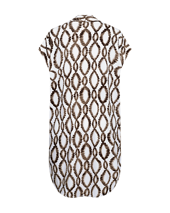Floi dress - Coffe bean/white 