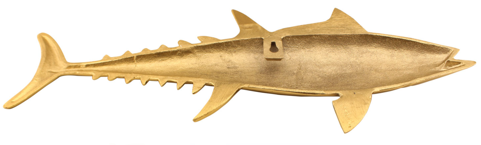 Makrill väggprydnad aluminium/mässing  metall/glas  63x3,5x23,5 cm - 2