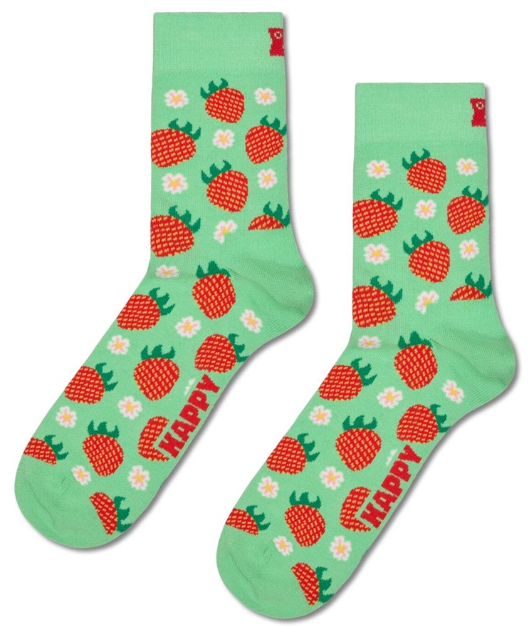 Happy Socks Strawberry Short Crew Sock