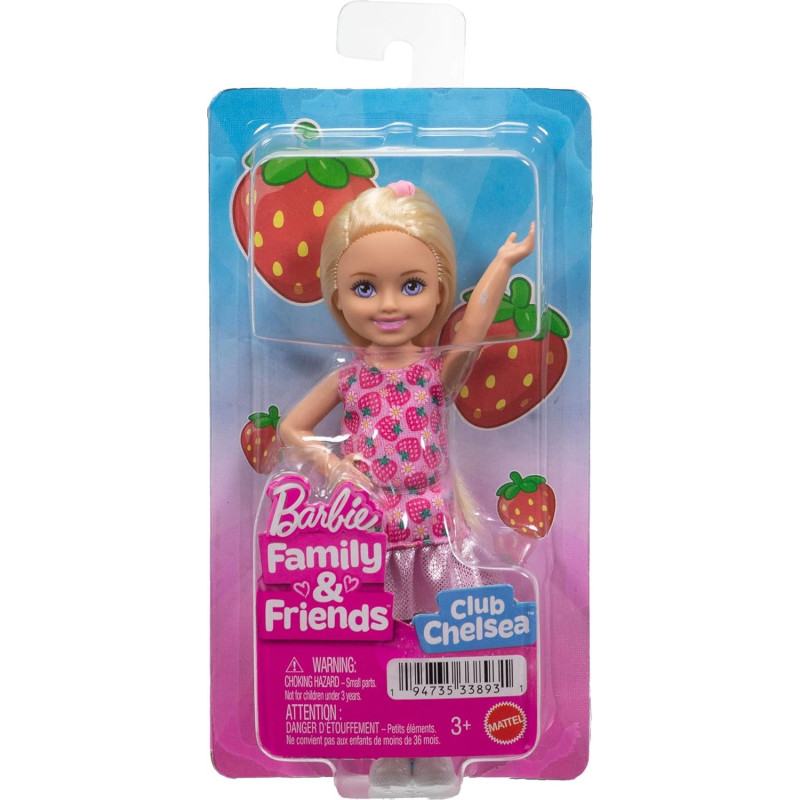Barbie Chelsea Core Docka Jordgubbsklänning