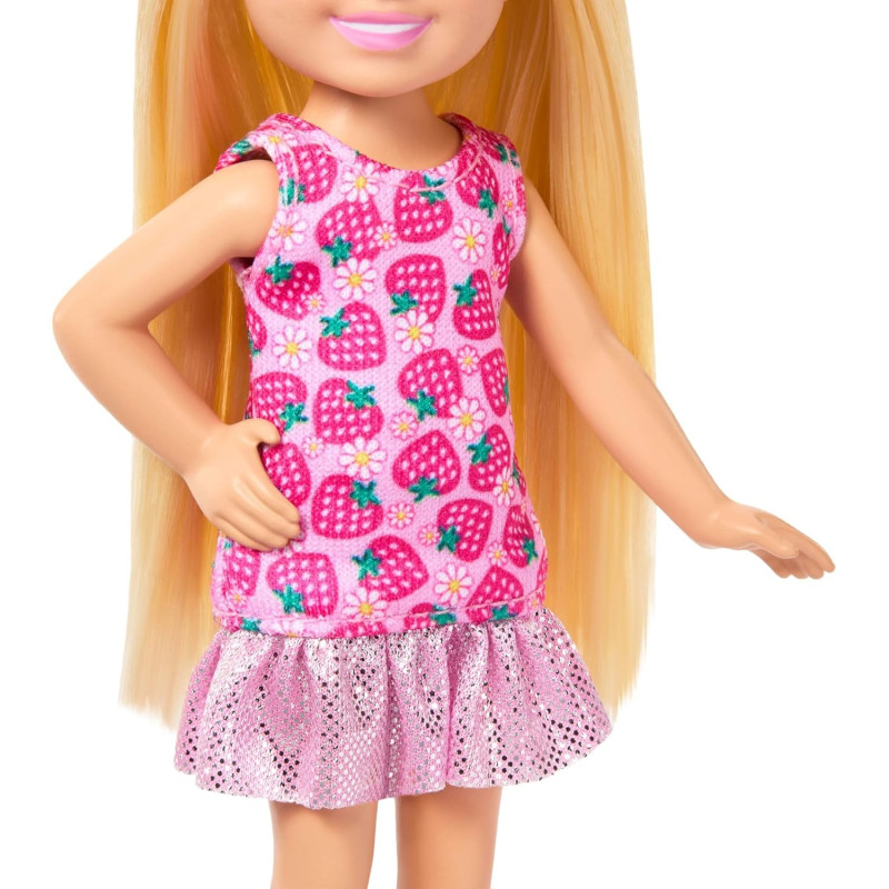 Barbie Chelsea Core Docka Jordgubbsklänning - 4
