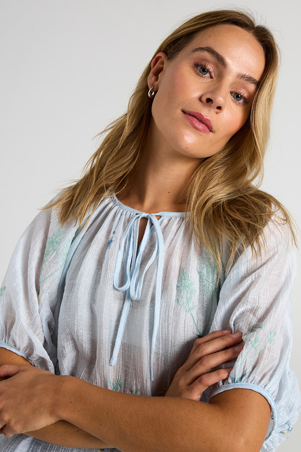 Costamani - Louisa Blouse Blue Flower - 2