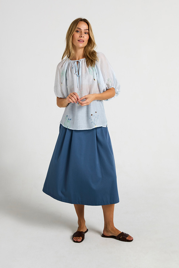 Costamani - Louisa Blouse Blue Flower - 3