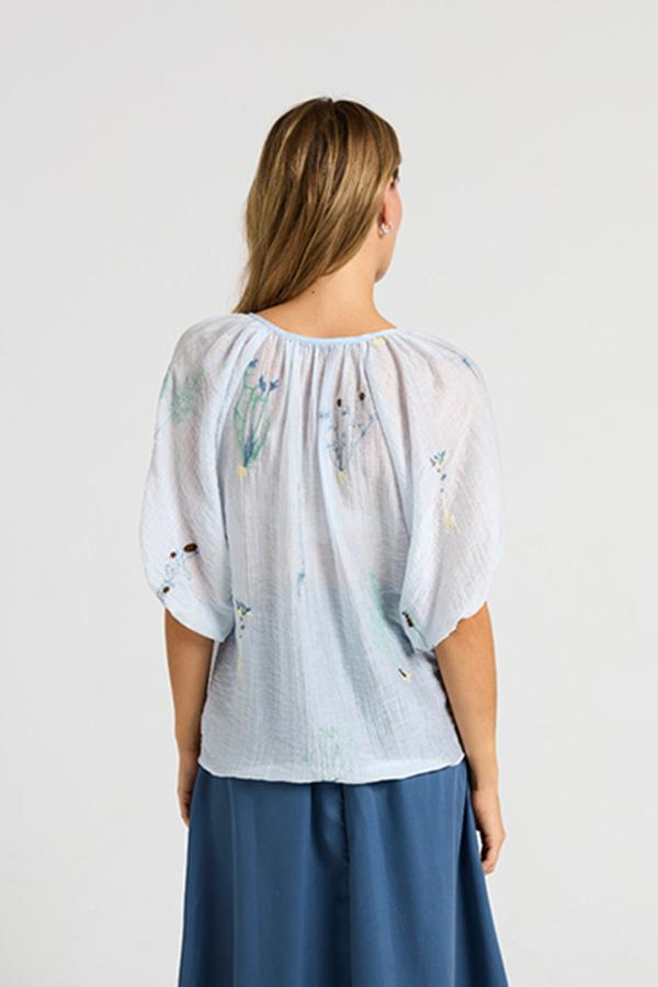Costamani - Louisa Blouse Blue Flower - 4