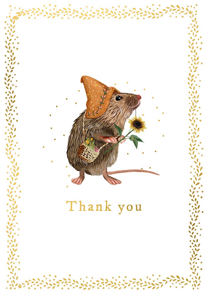 Thank You Mouse, Greeting Card