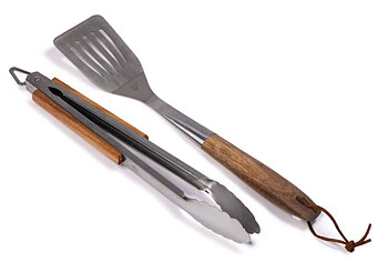 Grillverktyg 2 delar – Grilltång & Stekspade | Rostfritt Stål & Trähandtag | Orrefors Outdoor