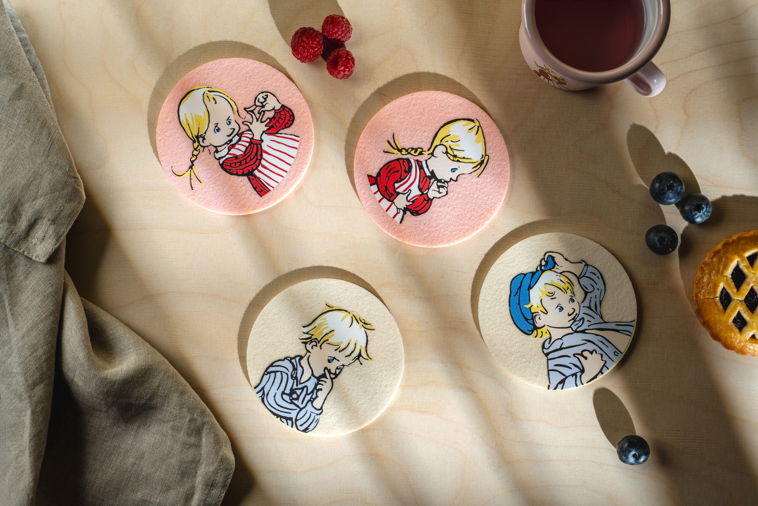 Emil i Lönneberga Glasunderlägg 4-pack - Emil & Ida - 3