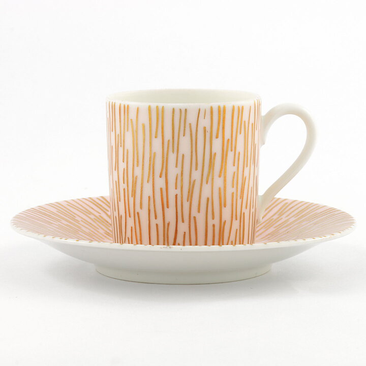 Pink Coffee Cup with Golden Decor from Rosenthal 7 cm (Goldregen 1954)