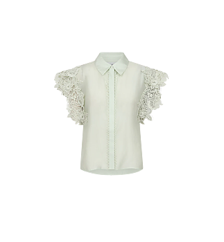 CHP Muse Molly Embroidered Shirt in Green