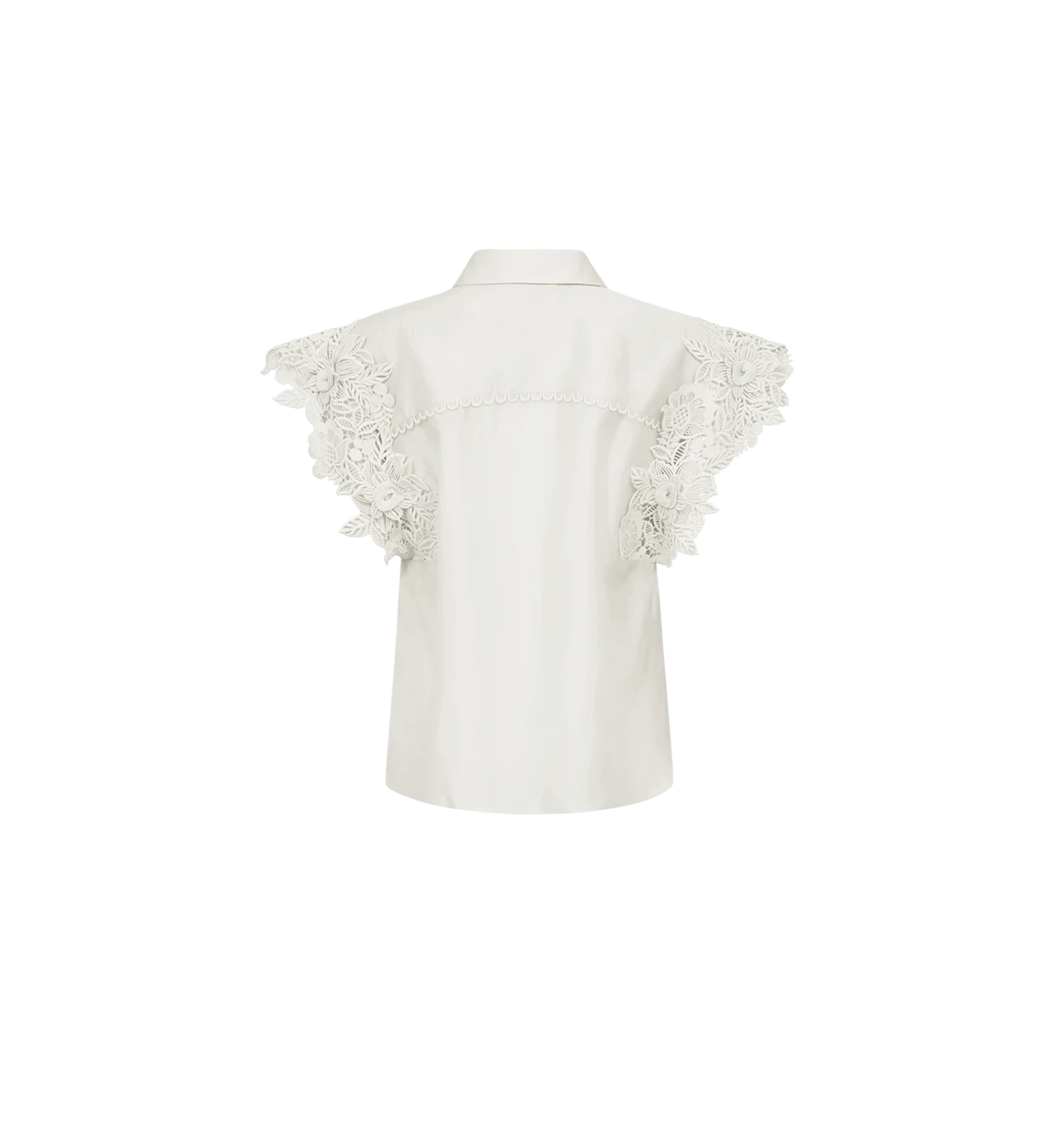 CHP Muse Molly Embroidered Shirt in White - 4