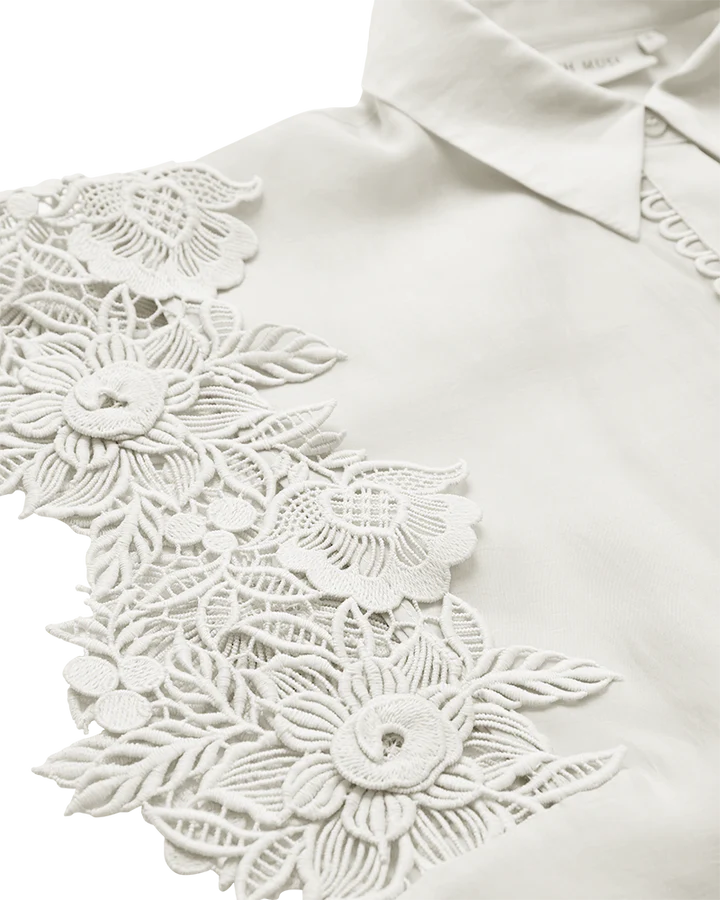 CHP Muse Molly Embroidered Shirt in White - 6