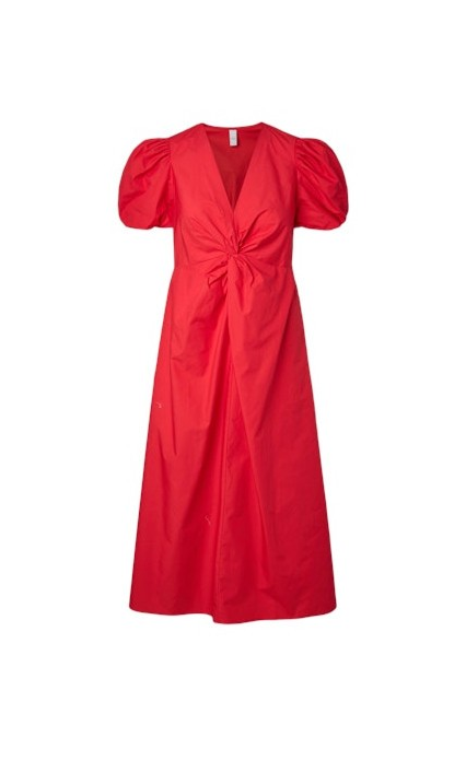 YASstray SS Midi Dress - Tomato - YAS