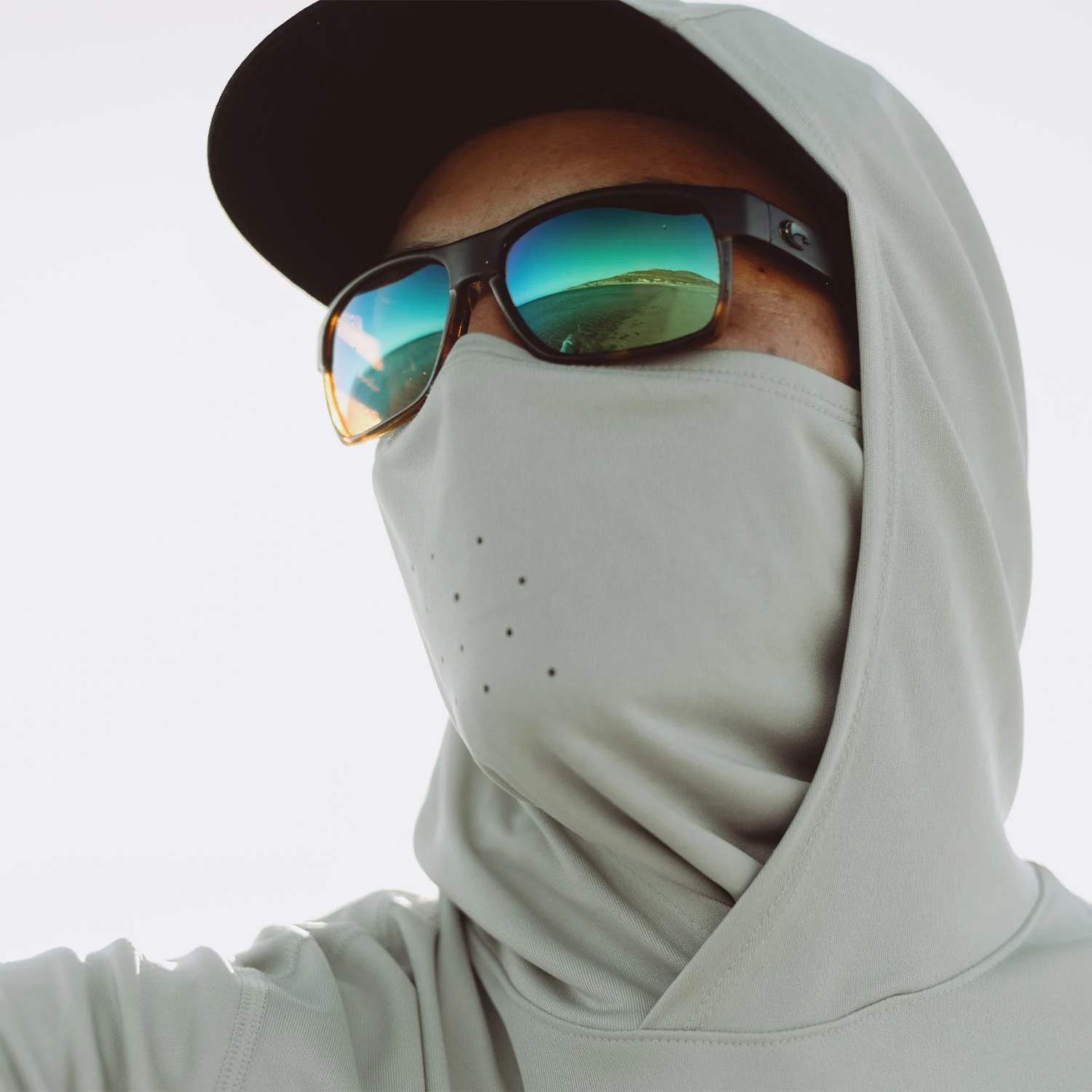 Grundéns Tough Sun Masked Hoodie UPF50 - Iceberg - 2