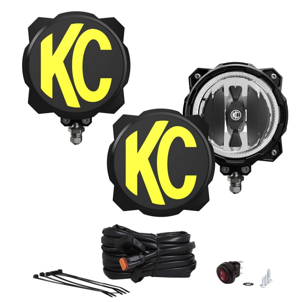 KC HiLites Gravity LED Pro6 - Driving Pattern - Set of 2