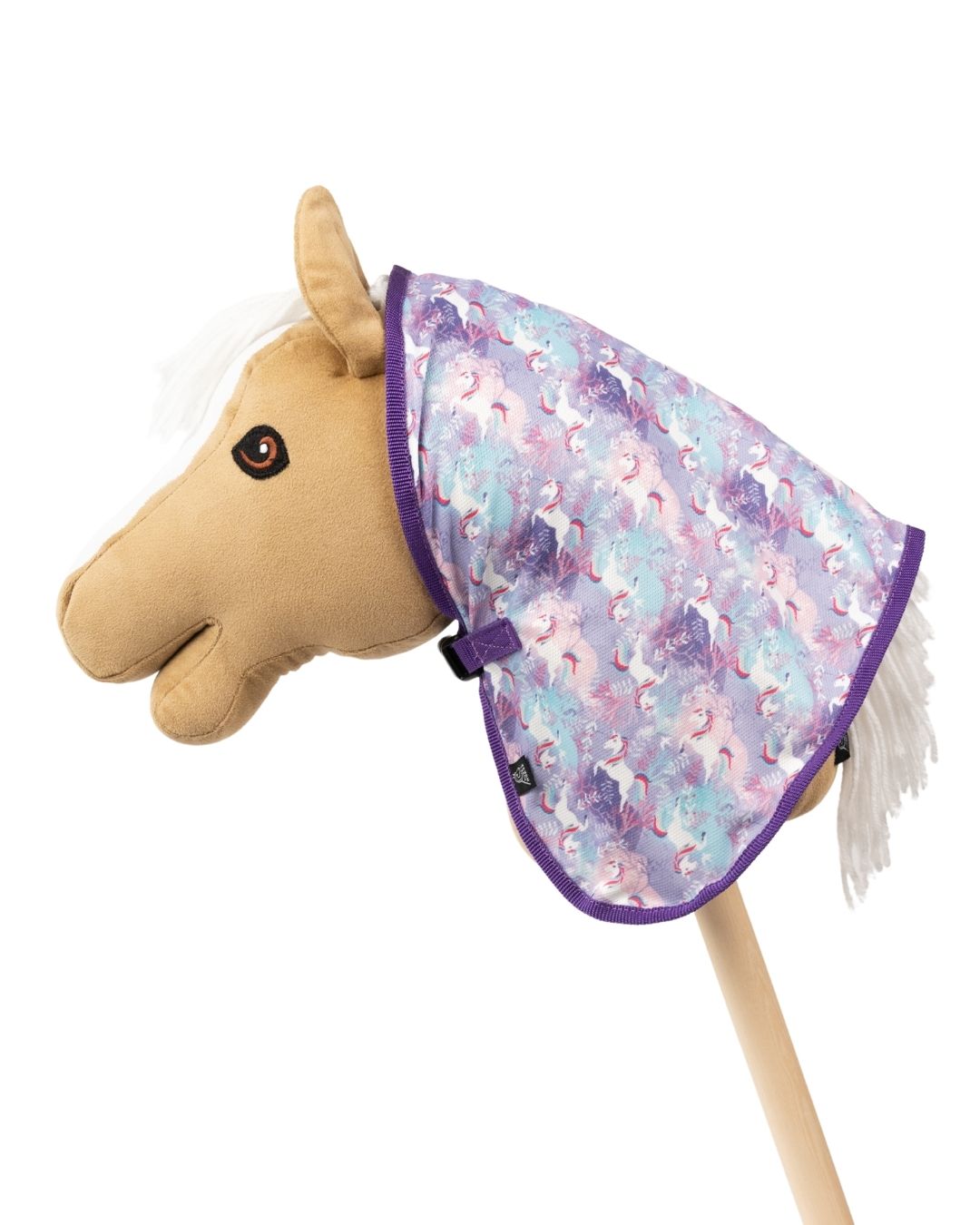 Kjepphest fleccedekken med unicornprint