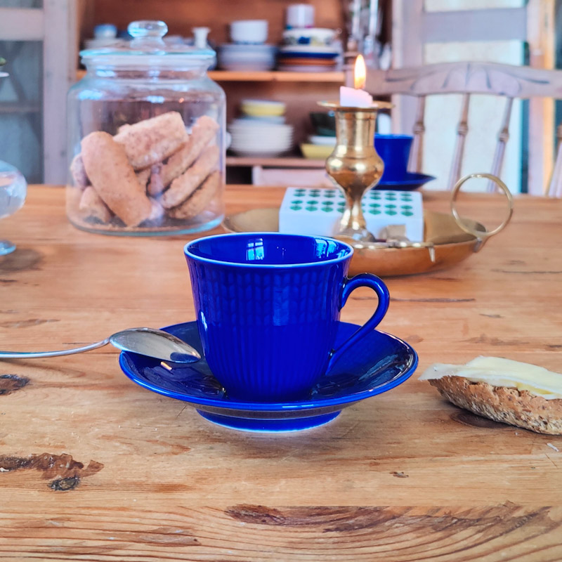 Swedish Grace blå kaffekopp från Rörstrand