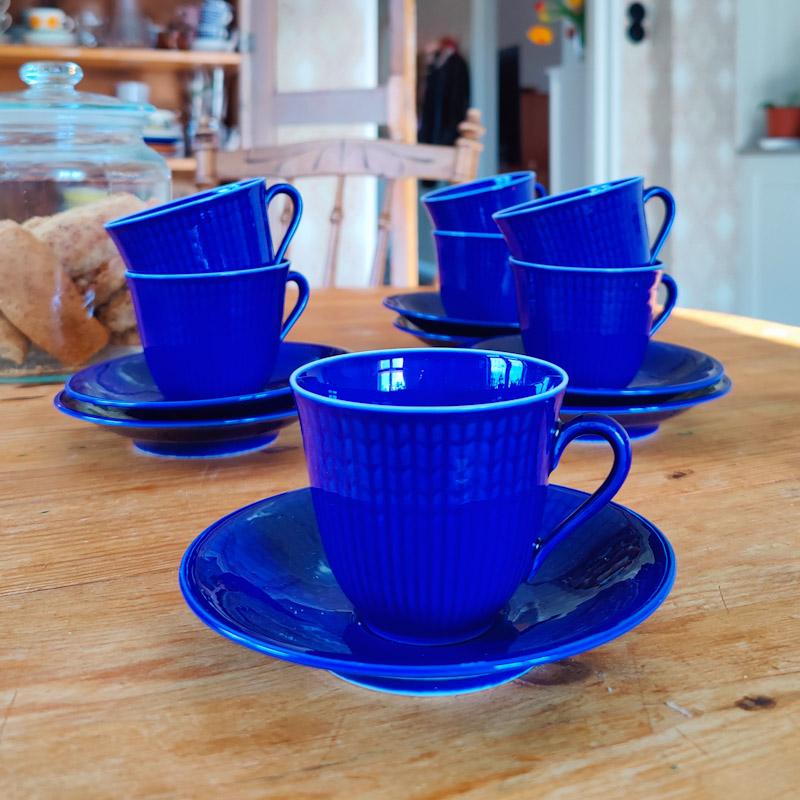 Swedish Grace blå kaffekopp från Rörstrand - 2