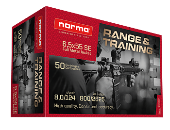 6,5X55 Norma FMJ Range & Training (50)
